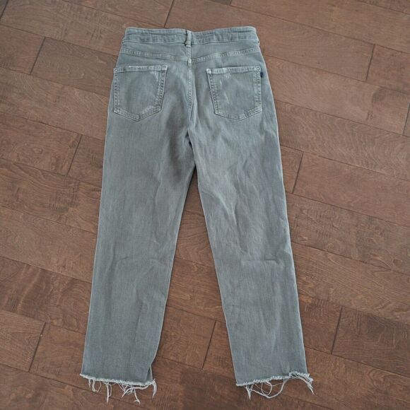 Pilcro‎ Anthropologie the Vintage Straight Green Raw Hem Jean 30 - Picture 2 of 4